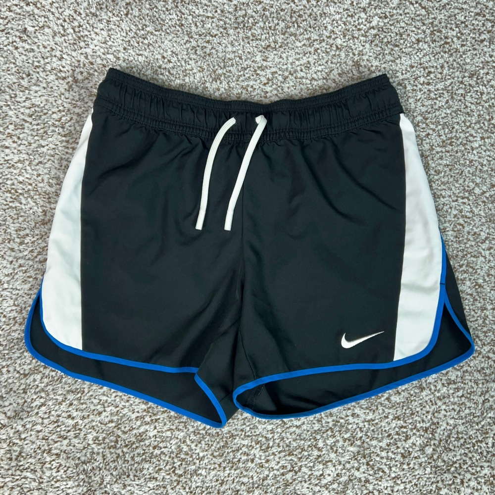 Nike Shorts Womens Small Black Athletic Running Gym Drawstring Swoosh Unlined